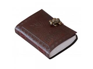 Tree Of Life Brown Leather Journal Embossed Notebook